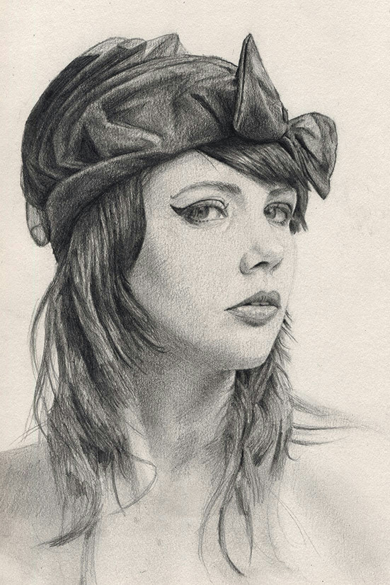 A drawing of my friend Tiffany, from photo reference